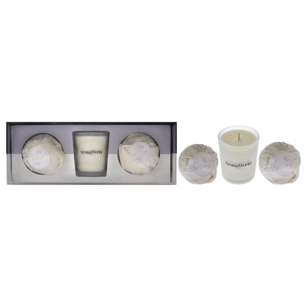 Light Candle Set - Petitgrain and Lavender by Aromaworks-3 Pc